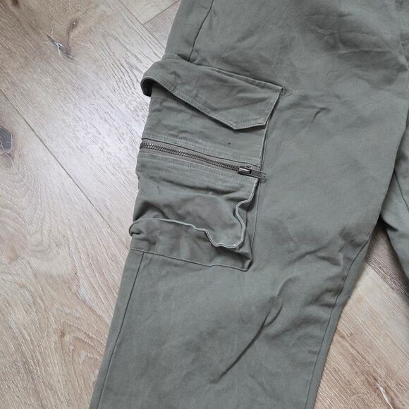 CARMAR Los Angeles Olive Green Elastic Band Pull On Cargo Pant sz 8 Basic Casual - Picture 6 of 8